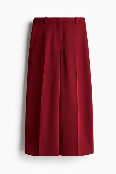 Wide twill trousers