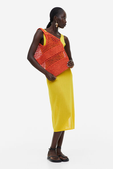 Crochet-look shopper
