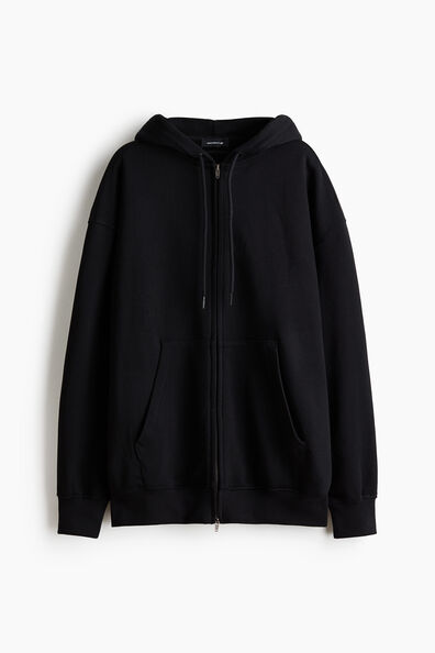 Oversized zip-through hoodie