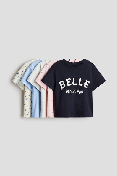 5-pack cotton T-shirts
