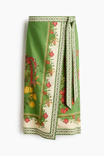 Midi wrap skirt
