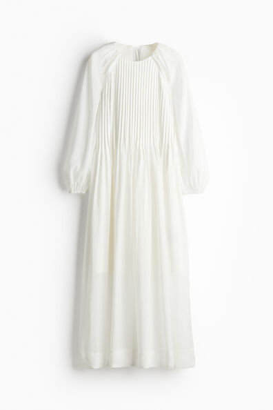 Pintucked maxi dress