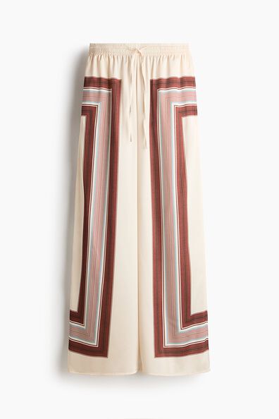 Satin drawstring trousers