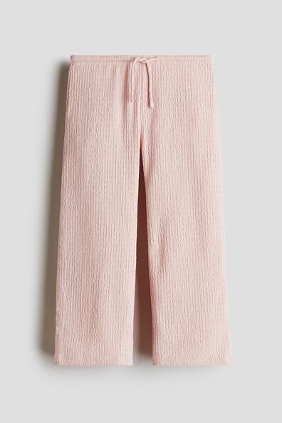 Textured jersey trousers