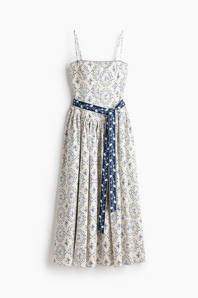 Tie-belt strappy dress
