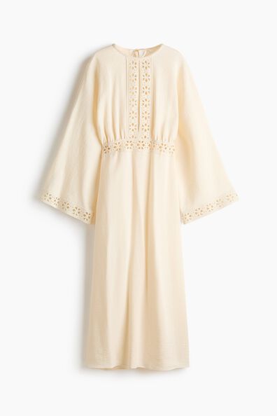 Crochet-look tunic dress