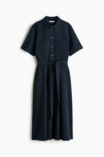 Short-sleeved shirt dress
