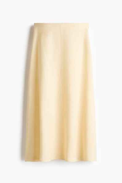 Linen-blend skirt