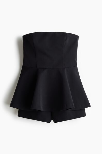 Bandeau peplum playsuit