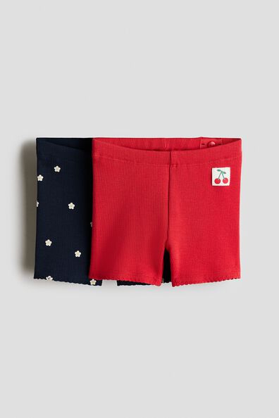 2-pack ribbed cycling shorts