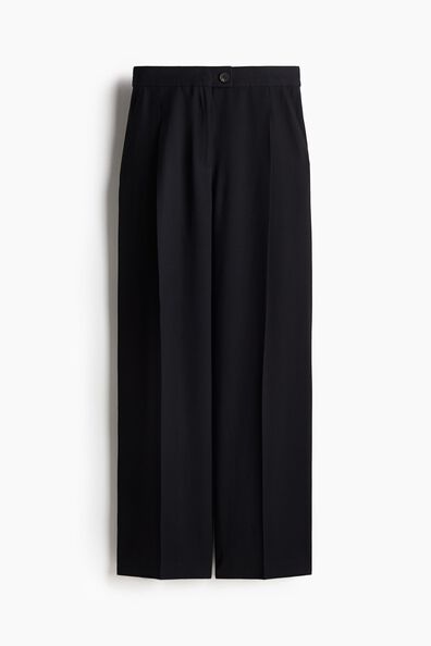 Wide twill trousers