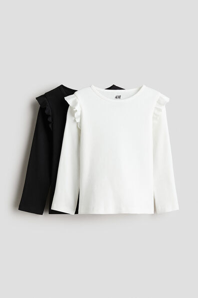 2-pack ribbed cotton tops