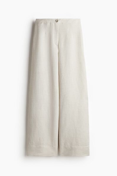 Linen-blend trousers
