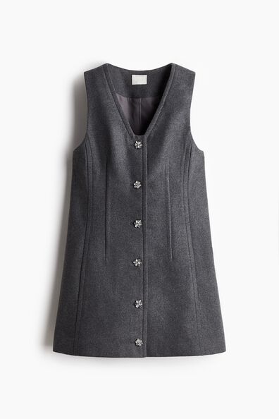 Rhinestone-button dress