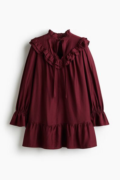 Frill-trimmed dress