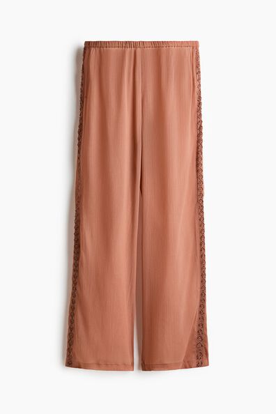 Beaded pull-on trousers