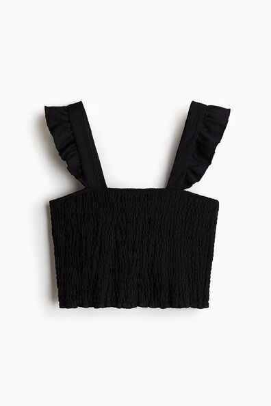 Smocked cropped top