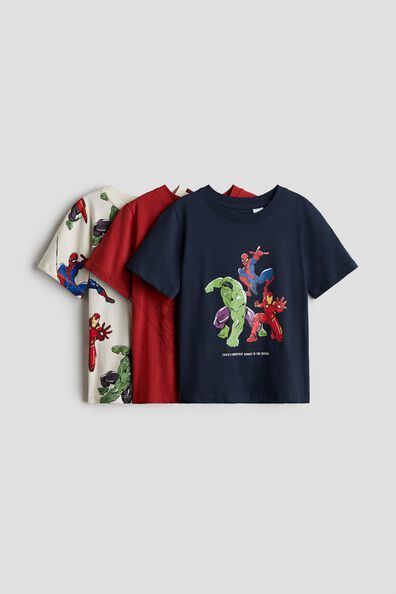 3-pack printed T-shirts