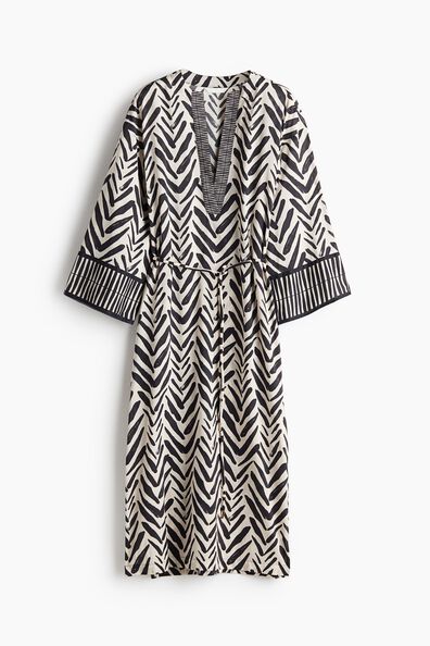 Tie-belt tunic dress