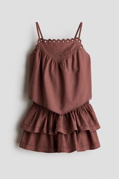 2-piece embroidered cotton set