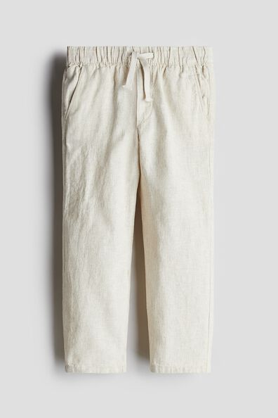 Linen-blend trousers