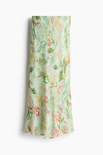 Printed viscose skirt