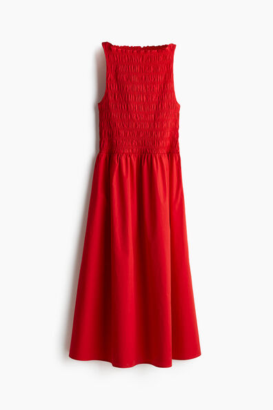Smocked-bodice dress