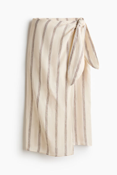 Linen wrap skirt