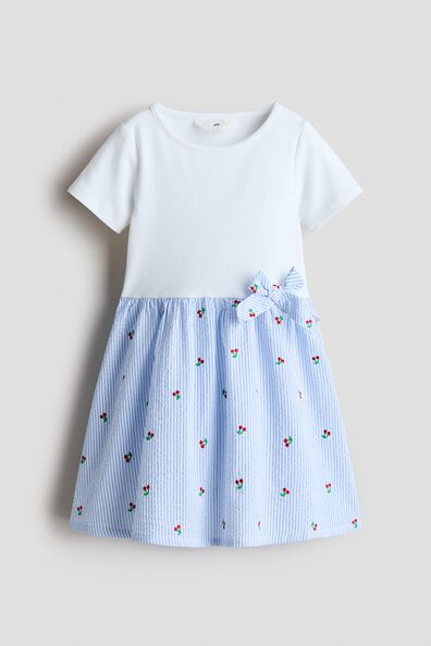 Seersucker-skirt dress