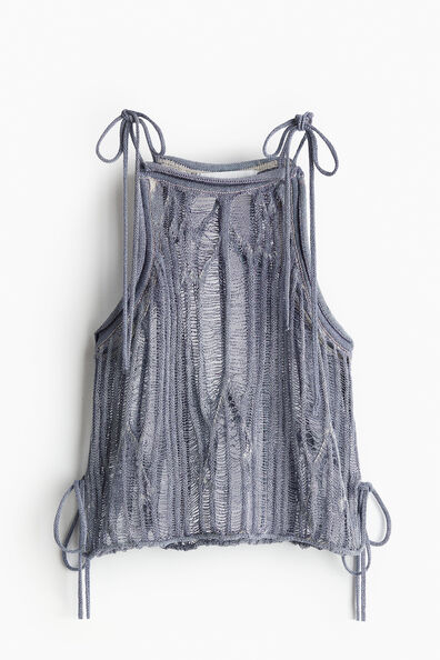 Tie-strap knitted top
