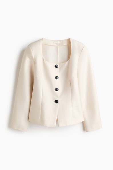 Square-neck blazer