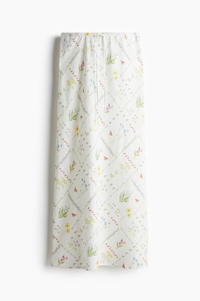 Drawstring maxi skirt