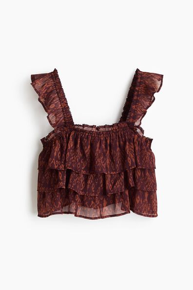 Tiered crinkled top