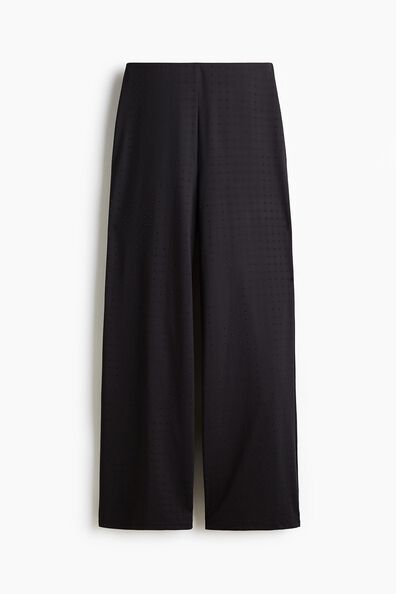 Rhinestone-embellished jersey trousers