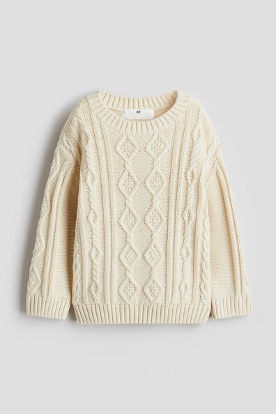 Cable-knit jumper