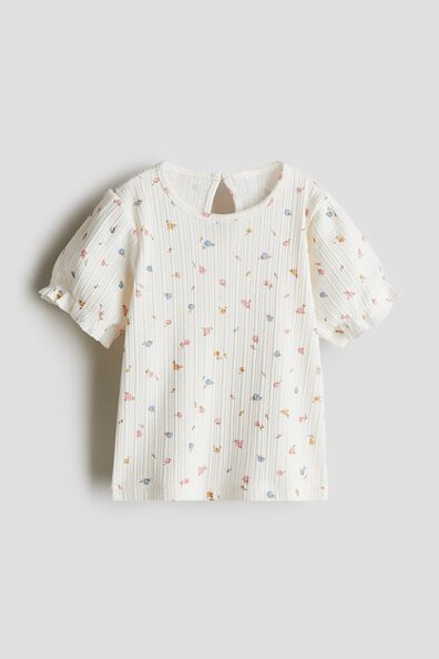 Textured jersey top