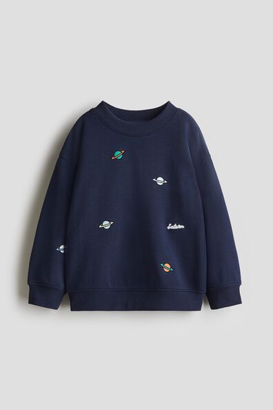 Printed crew-neck sweatshirt