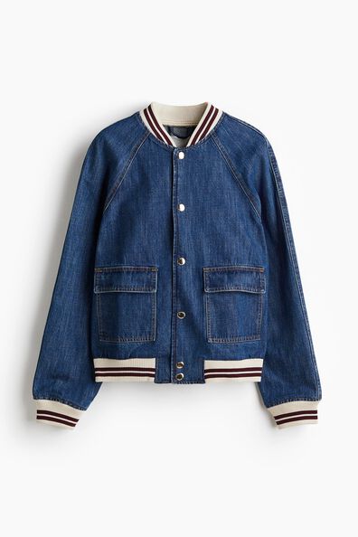 Denim bomber jacket