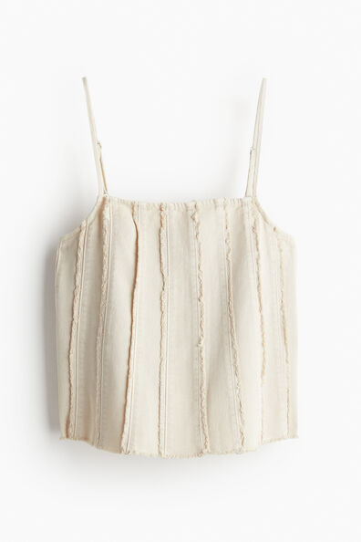 Washed-look strappy top
