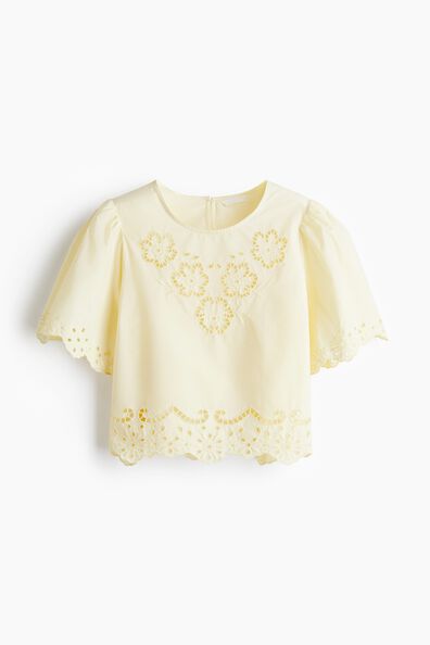Broderie anglaise cotton top