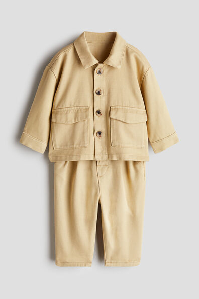 2-piece overshirt and trousers set