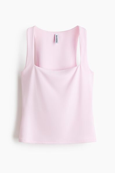 Square-neck jersey top