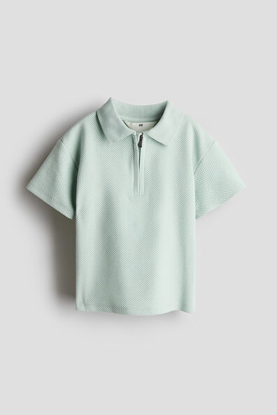 Zip-top polo shirt