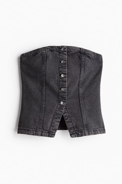 Denim bandeau top