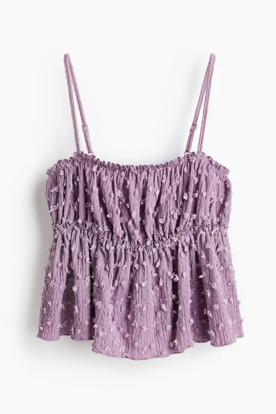 Textured jersey top