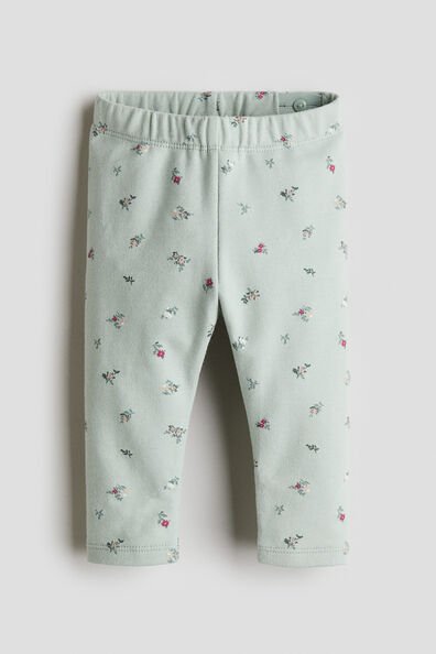 Printed brushed-inside leggings