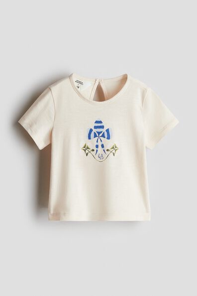 Print-motif cotton top