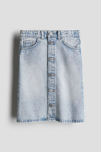 A-line denim skirt