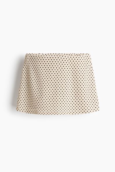 Crinkled mini skort