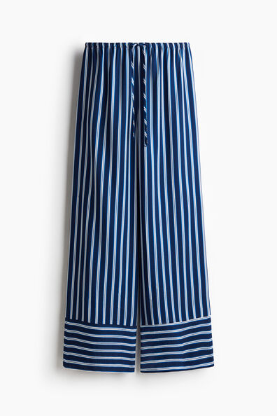 Drawstring twill trousers